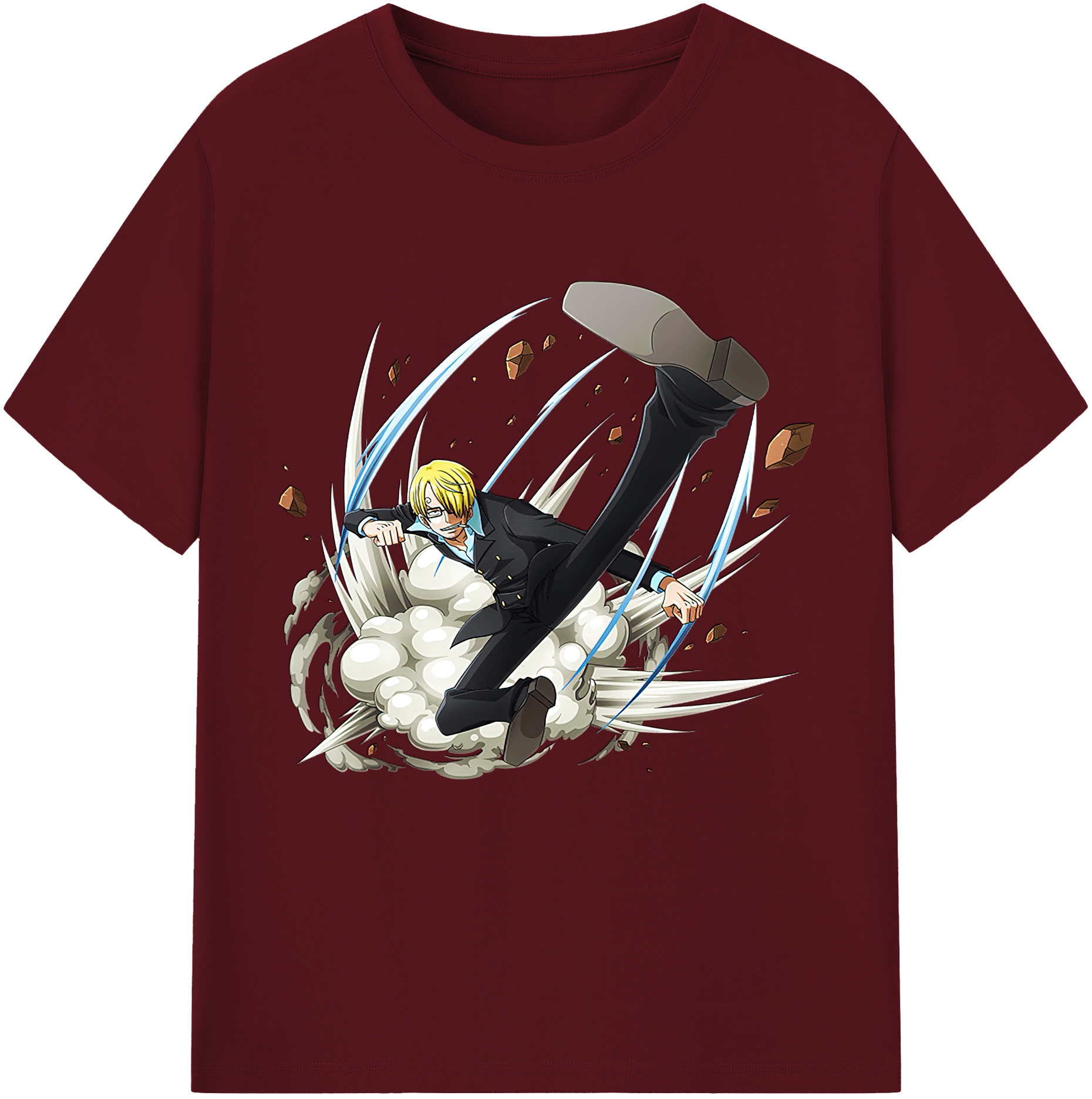 ワンピース サンジ ONE PIECE Sanji 綿100％半袖Tシャツ（フロントプリント）
